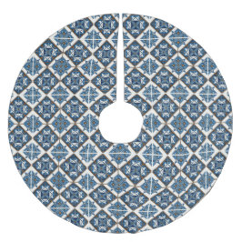 タイル地中海の，ポルトガル語， Azulejo, Majolica ブラッシュドポリエステルツリースカート