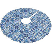 タイル地中海の，ポルトガル語， Azulejo, Majolica ブラッシュドポリエステルツリースカート (アングル)