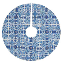 タイル地中海の，ポルトガル語， Azulejo, Majolica ブラッシュドポリエステルツリースカート