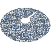 タイル地中海の，ポルトガル語， Azulejo, Majolica ブラッシュドポリエステルツリースカート (アングル)