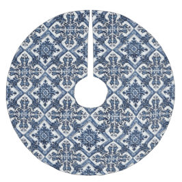 タイル地中海の，ポルトガル語， Azulejo, Majolica ブラッシュドポリエステルツリースカート