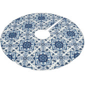 タイル地中海の,ポルトガル語, Azulejo, Majolica ブラッシュドポリエステルツリースカート (アングル)