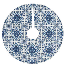 タイル地中海の，ポルトガル語， Azulejo, Majolica ブラッシュドポリエステルツリースカート