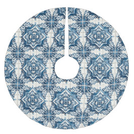 タイル地中海の，ポルトガル語， Azulejo, Majolica ブラッシュドポリエステルツリースカート