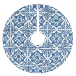 タイル地中海の，ポルトガル語， Azulejo, Majolica ブラッシュドポリエステルツリースカート