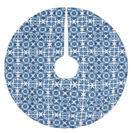 タイル地中海の，ポルトガル語， Azulejo, Majolica ブラッシュドポリエステルツリースカート