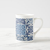 タイル地中海の，ポルトガル語， Azulejo, Majolica ボーンチャイナマグカップ (右)