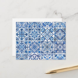 タイル地中海の，ポルトガル語， Azulejo, Majolica ポストカード