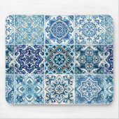 タイル地中海の,ポルトガル語, Azulejo, Majolica マウスパッド (正面)
