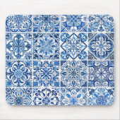 タイル地中海の,ポルトガル語, Azulejo, Majolica マウスパッド (正面)