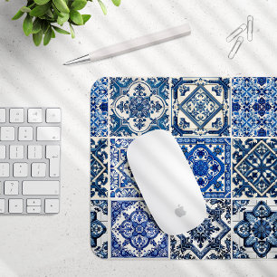 タイル地中海の,ポルトガル語, Azulejo, Majolica マウスパッド