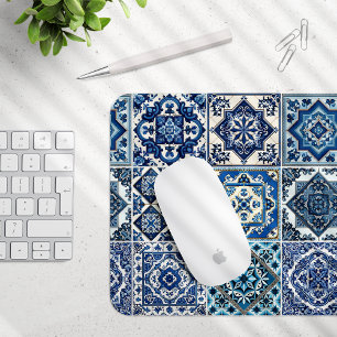 タイル地中海の,ポルトガル語, Azulejo, Majolica マウスパッド