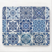 タイル地中海の，ポルトガル語， Azulejo, Majolica マウスパッド (正面)