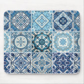 タイル地中海の，ポルトガル語， Azulejo, Majolica マウスパッド (正面)