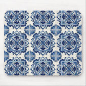 タイル地中海の，ポルトガル語， Azulejo, Majolica マウスパッド (正面)