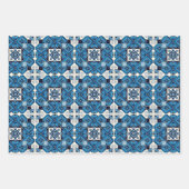 タイル地中海の，ポルトガル語， Azulejo, Majolica ラッピングペーパーシート (正面)