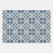 タイル地中海の,ポルトガル語, Azulejo, Majolica ラッピングペーパーシート (正面2)