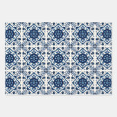 タイル地中海の，ポルトガル語， Azulejo, Majolica ラッピングペーパーシート (正面)