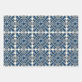 タイル地中海の,ポルトガル語, Azulejo, Majolica ラッピングペーパーシート (正面)