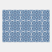 タイル地中海の,ポルトガル語, Azulejo, Majolica ラッピングペーパーシート (正面)