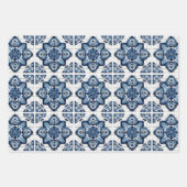 タイル地中海の，ポルトガル語， Azulejo, Majolica ラッピングペーパーシート (正面3)