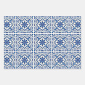 タイル地中海の,ポルトガル語, Azulejo, Majolica ラッピングペーパーシート (正面2)