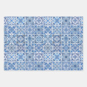 タイル地中海の,ポルトガル語, Azulejo, Majolica ラッピングペーパーシート (正面3)