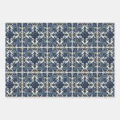 タイル地中海の，ポルトガル語， Azulejo, Majolica ラッピングペーパーシート (正面2)
