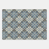 タイル地中海の,ポルトガル語, Azulejo, Majolica ラッピングペーパーシート (正面)