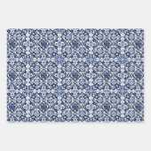 タイル地中海の，ポルトガル語， Azulejo, Majolica ラッピングペーパーシート (正面3)