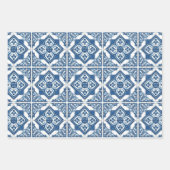 タイル地中海の,ポルトガル語, Azulejo, Majolica ラッピングペーパーシート (正面3)