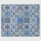 タイル地中海の,ポルトガル語, Azulejo, Majolica ラッピングペーパー (フラット)