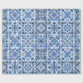 タイル地中海の,ポルトガル語, Azulejo, Majolica ラッピングペーパー (フラット)