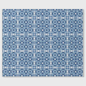 タイル地中海の，ポルトガル語， Azulejo, Majolica ラッピングペーパー (フラット)