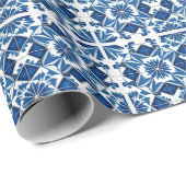 タイル地中海の，ポルトガル語， Azulejo, Majolica ラッピングペーパー (ロールコーナー)