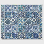 タイル地中海の，ポルトガル語， Azulejo, Majolica ラッピングペーパー (フラット)