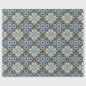 タイル地中海の，ポルトガル語， Azulejo, Majolica ラッピングペーパー (フラット)