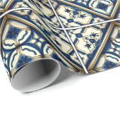 タイル地中海の，ポルトガル語， Azulejo, Majolica ラッピングペーパー (ロールコーナー)