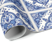 タイル地中海の，ポルトガル語， Azulejo, Majolica ラッピングペーパー (ロールコーナー)