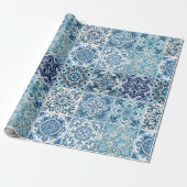 タイル地中海の，ポルトガル語， Azulejo, Majolica ラッピングペーパー (アンロールド)