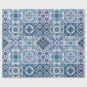 タイル地中海の,ポルトガル語, Azulejo, Majolica ラッピングペーパー (フラット)