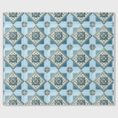 タイル地中海の，ポルトガル語， Azulejo, Majolica ラッピングペーパー (フラット)