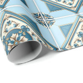 タイル地中海の，ポルトガル語， Azulejo, Majolica ラッピングペーパー (ロールコーナー)