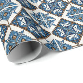 タイル地中海の，ポルトガル語， Azulejo, Majolica ラッピングペーパー (ロールコーナー)