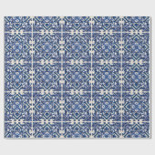 タイル地中海の，ポルトガル語， Azulejo, Majolica ラッピングペーパー (フラット)