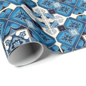 タイル地中海の，ポルトガル語， Azulejo, Majolica ラッピングペーパー (ロールコーナー)