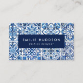 タイル地中海の，ポルトガル語， Azulejo, Majolica 名刺 (正面)