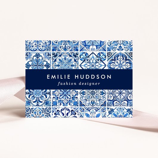 タイル地中海の，ポルトガル語， Azulejo, Majolica 名刺