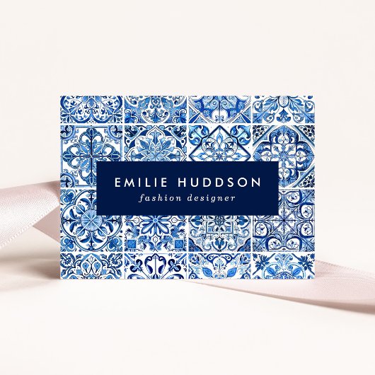 タイル地中海の，ポルトガル語， Azulejo, Majolica 名刺
