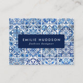 タイル地中海の，ポルトガル語， Azulejo, Majolica 名刺 (正面)